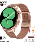 Lige 2022 New Women Health Smart Watch Gps Motion Track Voice Assistant Bluetooth Call Custom Dial Smartwatch For Samsun