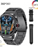 Lige Steel Smartwatch Men Amoled 360*360 Hd Screen Always Display The Time Watches Sports Fitness Tracker Waterproof Sma