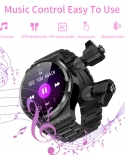 Lige Smart Watch Men Tws Earphone Heart Rate Blood Pressure Oxygen Monitor Watches Bluetooth Call Music Control Women Sm