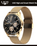 Lige New Men Smart Watch Bluetooth Chiama Cardiofrequenzimetro Orologi impermeabili Sport Fitness Orologio Smartwatch Uomo per e