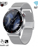 Lige Nfc Bluetooth Call ساعة ذكية للرجال سوار رياضي شاشة عالية الدقة مقاومة للماء ساعات مخصصة وجه رجل Smartwatch لـ Ios