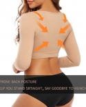 Upper Arm Shapers Women Compression Long Sleeves Shapewear Humpback Posture Corrector Shoulder Breast Support Push Up To