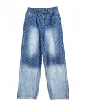 Pantalones de pierna ancha con abertura degradada para mujer de principios de otoño Jeans retro de cintura alta