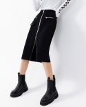 Womens Clothing New Temperament Casual Bag Hip Skirt Slit A-line Skirt