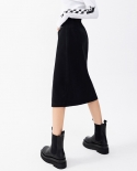 Womens Clothing New Temperament Casual Bag Hip Skirt Slit A-line Skirt