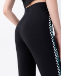 Nuevos pantalones de yoga para levantamiento de cadera de tablero de ajedrez para mujer, mallas ajustadas, ropa exterior