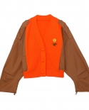 Womens New Short Style Loose Contrast Color Bat Sleeve Knitted Coat