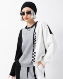 Casual Suit Womens Contrast Color Sweater Two-piece Sports Sweater Pants