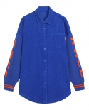 Early Autumn Womens Clothing Fashion Knitted Stitching Bat Sleeve Shirt Loose Corduroy Jacket