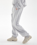 Autumn And Winter New Pure Cotton Casual Straight Tube Loose Closing Beam Side Zipper Sweatpants
