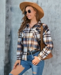 Thickened Fluff Long-sleeved New Plaid Button Shirts Tops