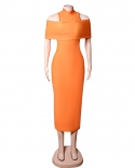 Fashion One-shoulder Off-shoulder Split Evening Dress Long Dress