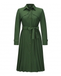 New Products Womens Long-sleeved Casual Trench Coat Temperament Slim Pleated Skirt