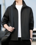 Mens New Business Casual Stand Collar Graceful Atmospheric Jacket