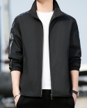 Mens New Business Casual Stand Collar Graceful Atmospheric Jacket