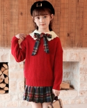 חליפת בנות 2022 סגנון מערבי חדש לילדים בסגנון קולג חליפת jk חצאית בגדי ילדים בגיל העמידה סיטונאי מקור