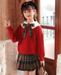 חליפת בנות 2022 סגנון מערבי חדש לילדים בסגנון קולג חליפת jk חצאית בגדי ילדים בגיל העמידה סיטונאי מקור
