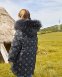 Chaqueta de plumón para niños, abrigo grueso nuevo de longitud media para niñas