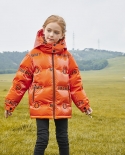 Jaqueta de penas infantil comprimento médio novo casaco infantil