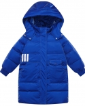 Childrens Down Jacket New Girls Mid-length Thickened White Duck Down Fashion Jacket