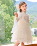 Vestido de niñas Falda de princesa para niños Falda de tutú Temperamento Vestido de malla de princesa