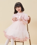 Vestido de otoño e invierno para niñas, nueva falda de malla de baile esponjosa, vestido de princesa Lolita