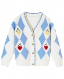 Suéter para niñas Otoño Nueva chaqueta Lingge Cárdigan de punto para niños