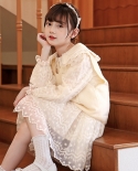 Childrens Lace Dress New Autumn Clothes Girls Sweet Skirt Vest Two-piece Suit