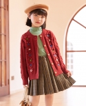 Vêtements pour enfants pull automne et hiver nouvelle veste de cardigan tricotée pour filles