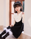 Girls Dresses Childrens Knitted Autumn And Winter New Mid-length Sweater Dresses