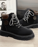Couple Models Rhubarb Boots New Autumn And Winter Retro Thick-soled Ankle Boots Mens
