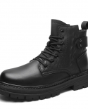 New Mens Boots High-top Thick-soled Martin Boots Autumn And Winter Fashion Boots Big Head Mens Boots