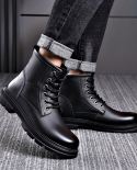 Martin Boots Autumn And Winter New Tooling Leather Boots Mens Shoes Casual High-top Mens Boots
