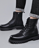 Martin Boots Autumn And Winter New High-top Mens Boots Motorcycle Retro Trendy Leather Boots