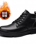 Martin Boots Mens Autumn And Winter High-top Leather Shoes Mens Boots Tooling Boots Warm Leather Boots