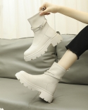 Slim Short Boots Thick Bottom Thick Heel Martin Boots Womens New High-heeled Skinny Boots