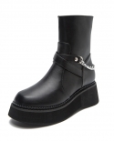 Thick-soled Martin Boots Female Autumn And Winter New Mid-tube Short Boots
