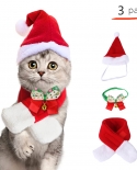 New Christmas Pet Scarf Hat Set Funny Cat Christmas Dog Set