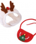 Pet Hat Saliva Towel Dog Christmas Headwear Christmas Tree Shaped Cat Saliva Towel Set