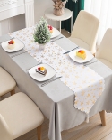 Christmas Decorations Bronzing White Table Flags Creative New Table Flags Dining Table Dress Up