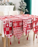 New Christmas Decoration Supplies Knitted Cloth Table Flag Creative Christmas Tablecloth Home Decoration
