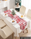 New Christmas Decoration Supplies Knitted Cloth Table Flag Creative Christmas Tablecloth Home Decoration
