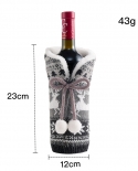 New Hair Ball Knitted Wine Set Christmas Decoration Atmosphere Supplies Home Holiday Wine Bottle Set