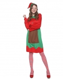 Christmas Clothing Big Girl Long Skirt Elf Suit Home Party Combination
