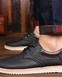 Men Leather Casual Shoes Comfortable High Top Lace Up Sneaker Comfort Walking Platform Shoes Military Boots Zapatillas H