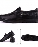 Men Casual Breathable Comfortable Loafers Shoes Business Oxfords Walking Anti Slip Driving Flat Business Slip On Leather
