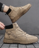 Mens Casual Boots Fashion Platform Nonslip Comfort Breathable Shoes Desert Hiking Work Safty Wearresistant Flats Botas 
