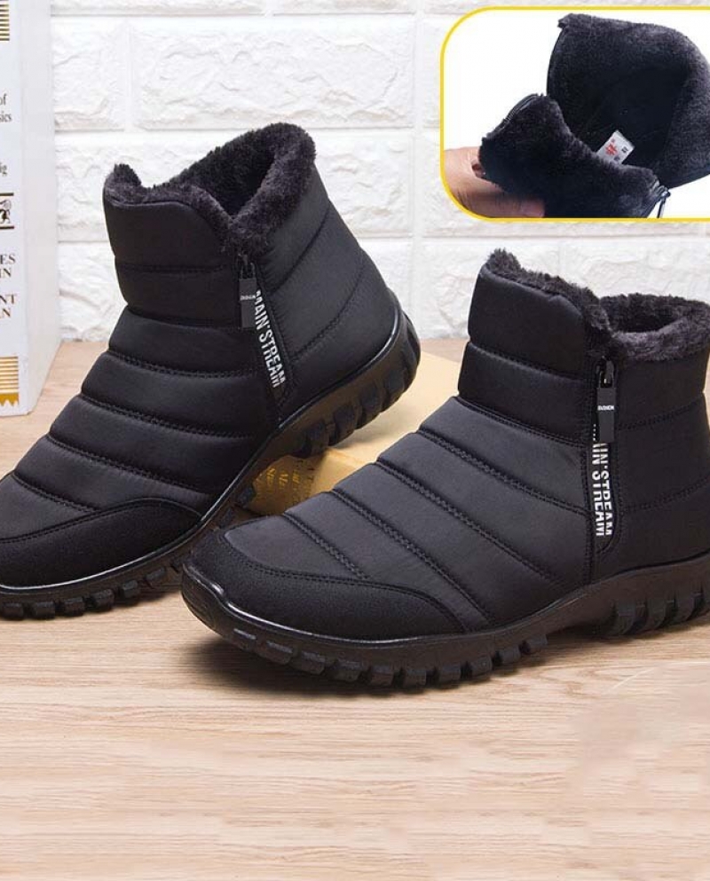 Men Snow Boots Winter Keep Warm Ankle Boots Water Proof Plus Size Bottines Cotton Shoes Comfortable Walking Anti Slip Fo