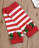 Newborn My 1st Christmas Outfit Long Sleeve Romper Topstutu Skirtleg Warmersheadband 3 Piece Set For Baby Girlsclothi