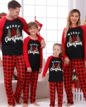 Family Christmas Pajamas Set 2023 New Years Clothes Adults Kids Baby Matching Outfits Sleepwear Merry Xmas Family Look 